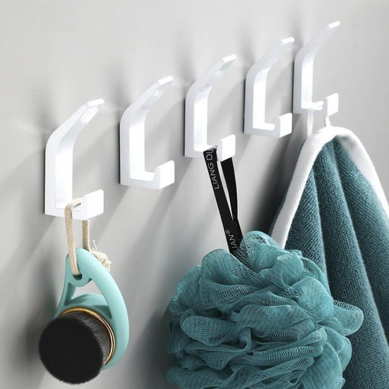 Aviro Aluminum Wall Hooks – Modern Black/White Set