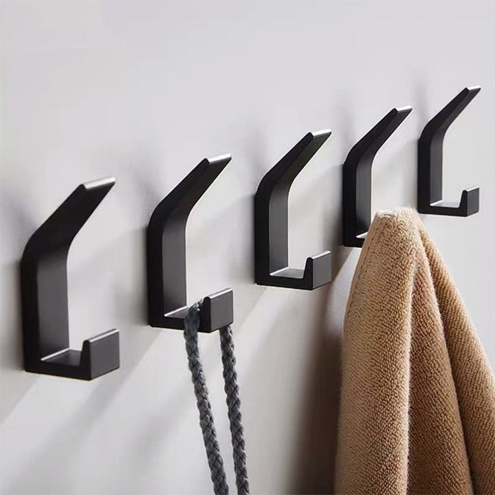 Kalsten | Aviro Aluminum Wall Hooks Black/White - Modern Decorative Coat Hooks