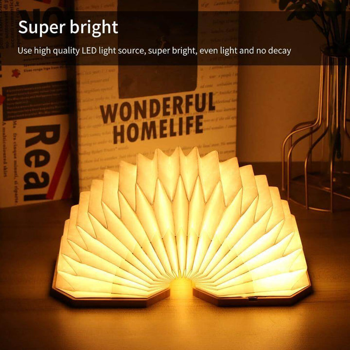 USB Rechargeable Retro Accordion Wooden LED Lamp | Kalsten
