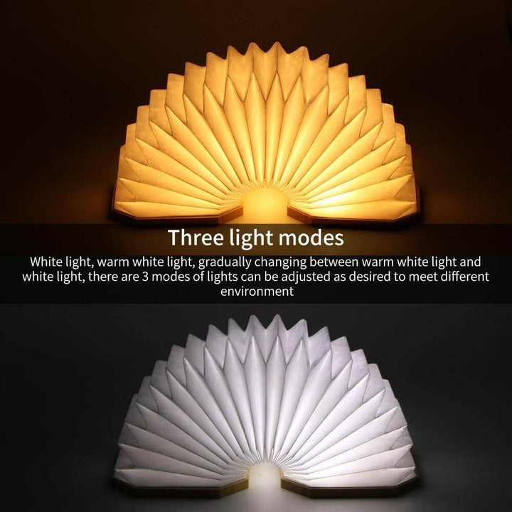 USB Rechargeable Retro Accordion Wooden LED Lamp | Kalsten