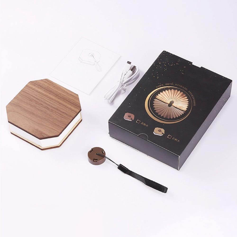 USB Rechargeable Retro Accordion Wooden LED Lamp | Kalsten