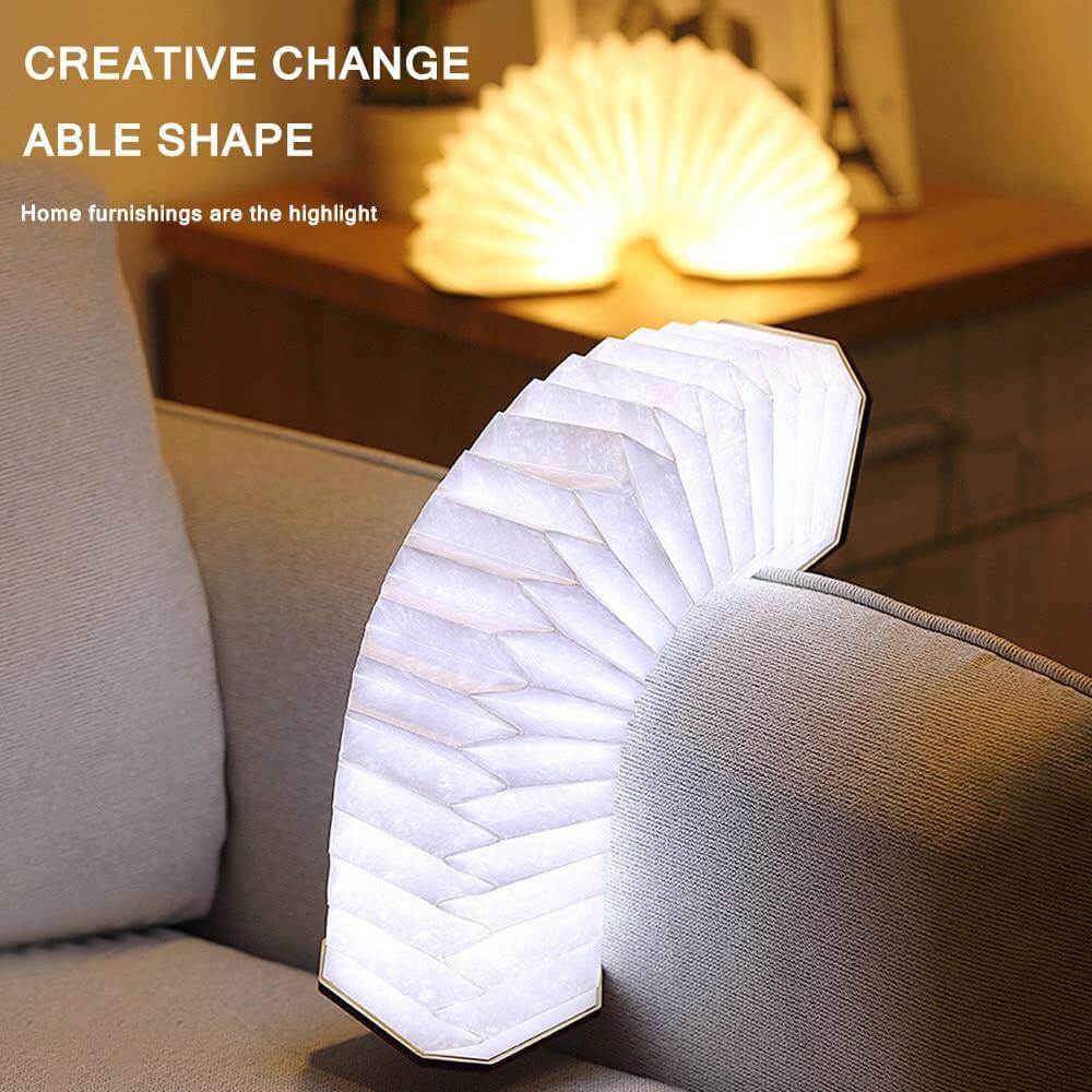 USB Rechargeable Retro Accordion Wooden LED Lamp | Kalsten