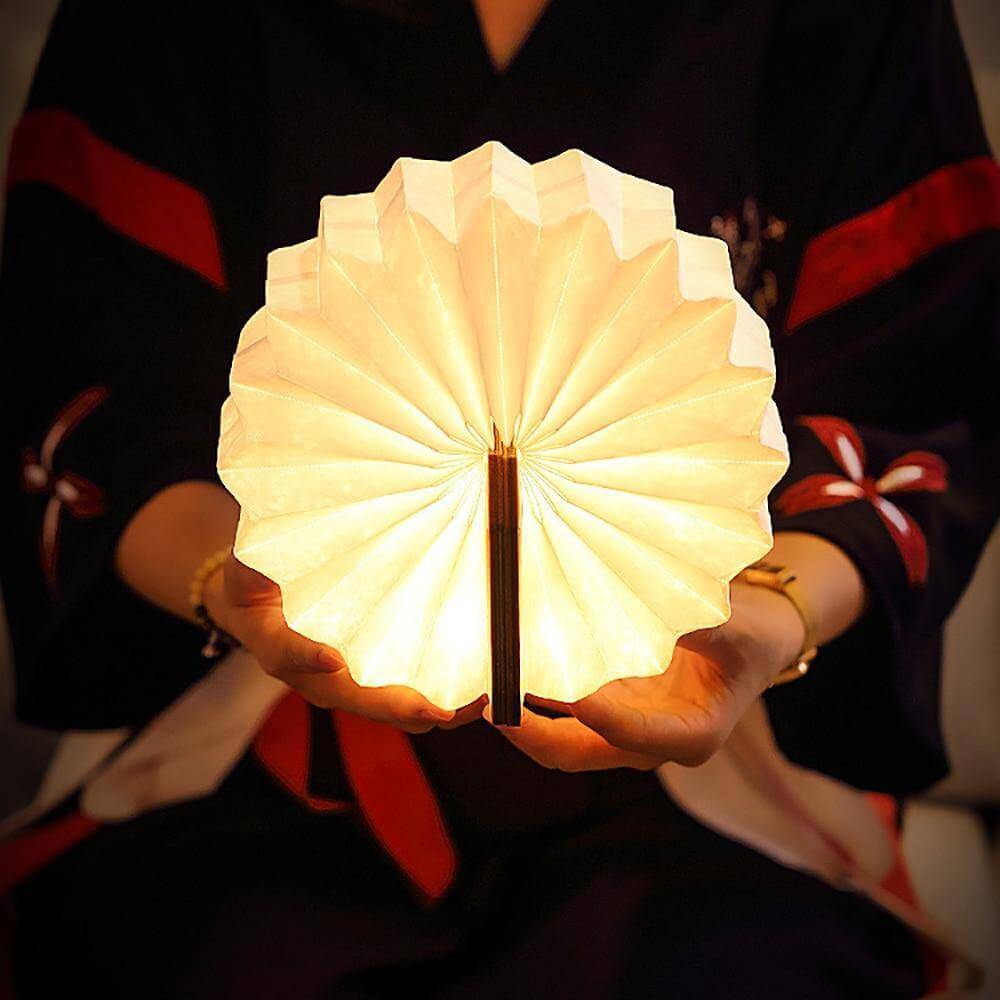 USB Rechargeable Retro Accordion Wooden LED Lamp | Kalsten
