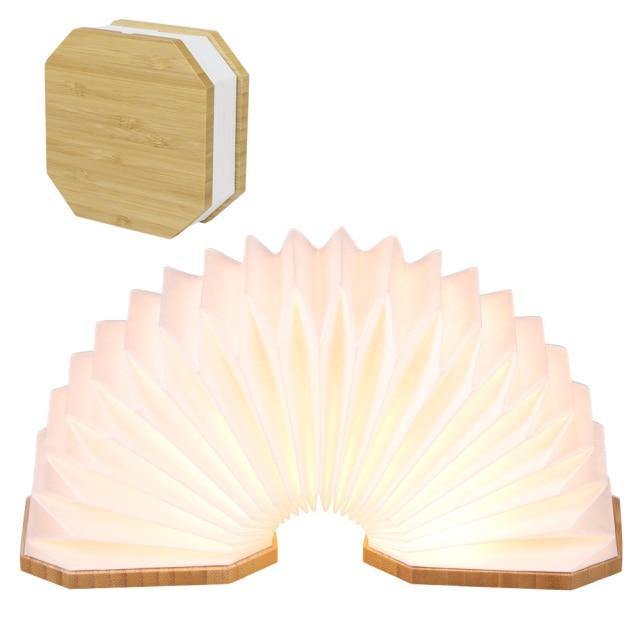USB Rechargeable Retro Accordion Wooden LED Lamp | Kalsten