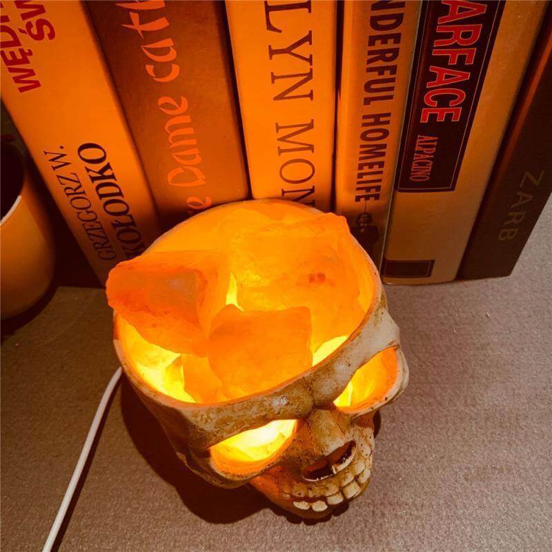 Skull Head Shaped Crystal Salt LED Night Light | Kalsten