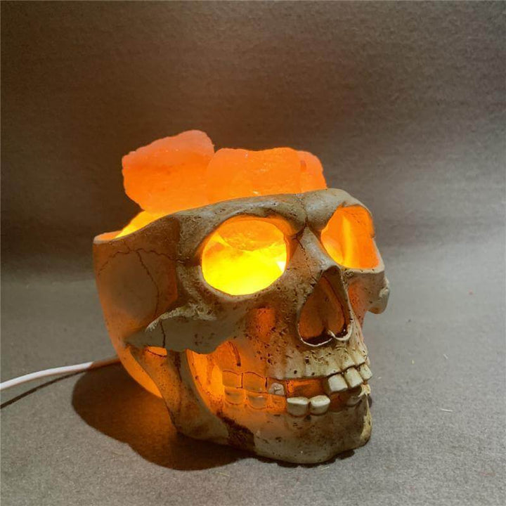 Skull Head Shaped Crystal Salt LED Night Light | Kalsten