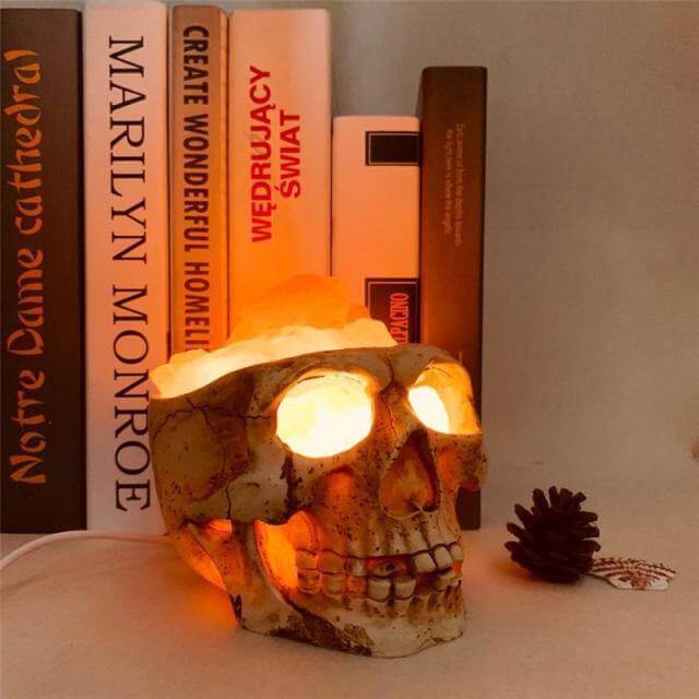 Skull Head Shaped Crystal Salt LED Night Light | Kalsten