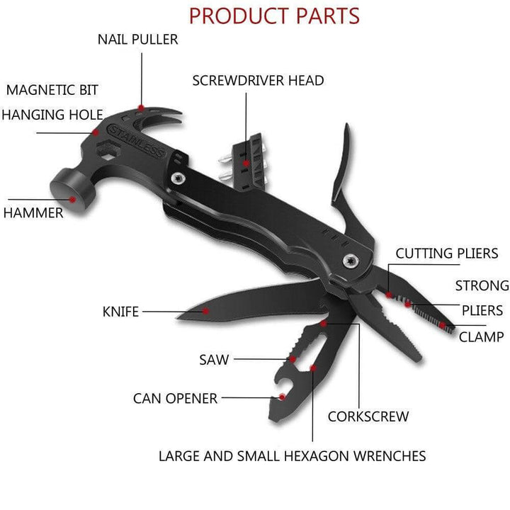 14in1 Portable Stainless Steel Outdoor Tool | Kalsten