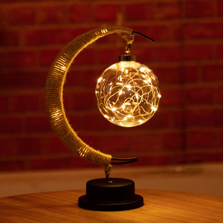 Rayvia Lunar Lamp - Half Moon LED Light with Glass Globe for Cozy Atmosphere | Kalsten