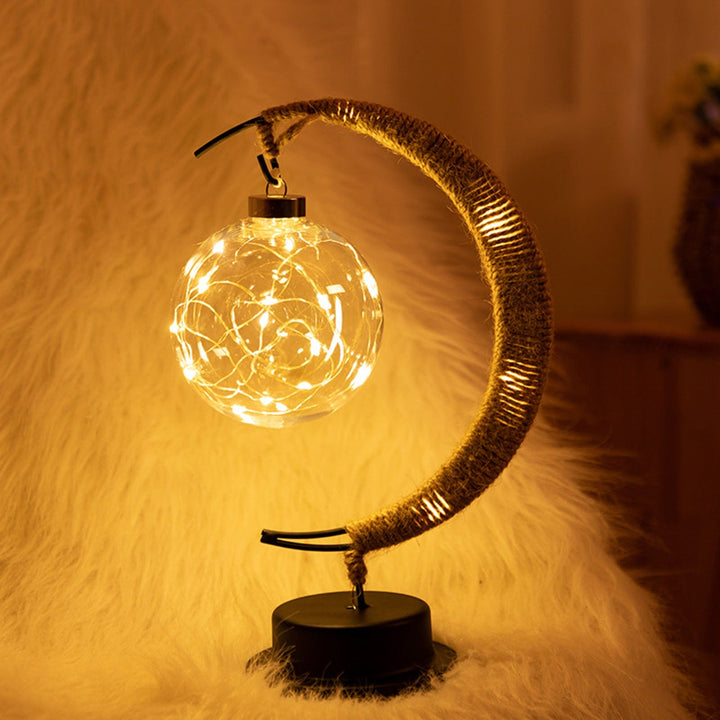 Rayvia Lunar Lamp - Half Moon LED Light with Glass Globe for Cozy Atmosphere | Kalsten