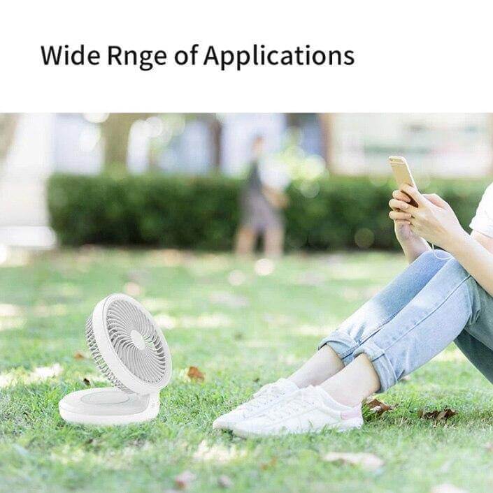 Rechargeable Foldable Wireless Fan Night lamp | Kalsten