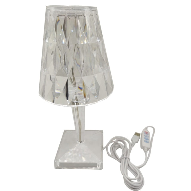Diamond Acrylic Table Lamp | Kalsten