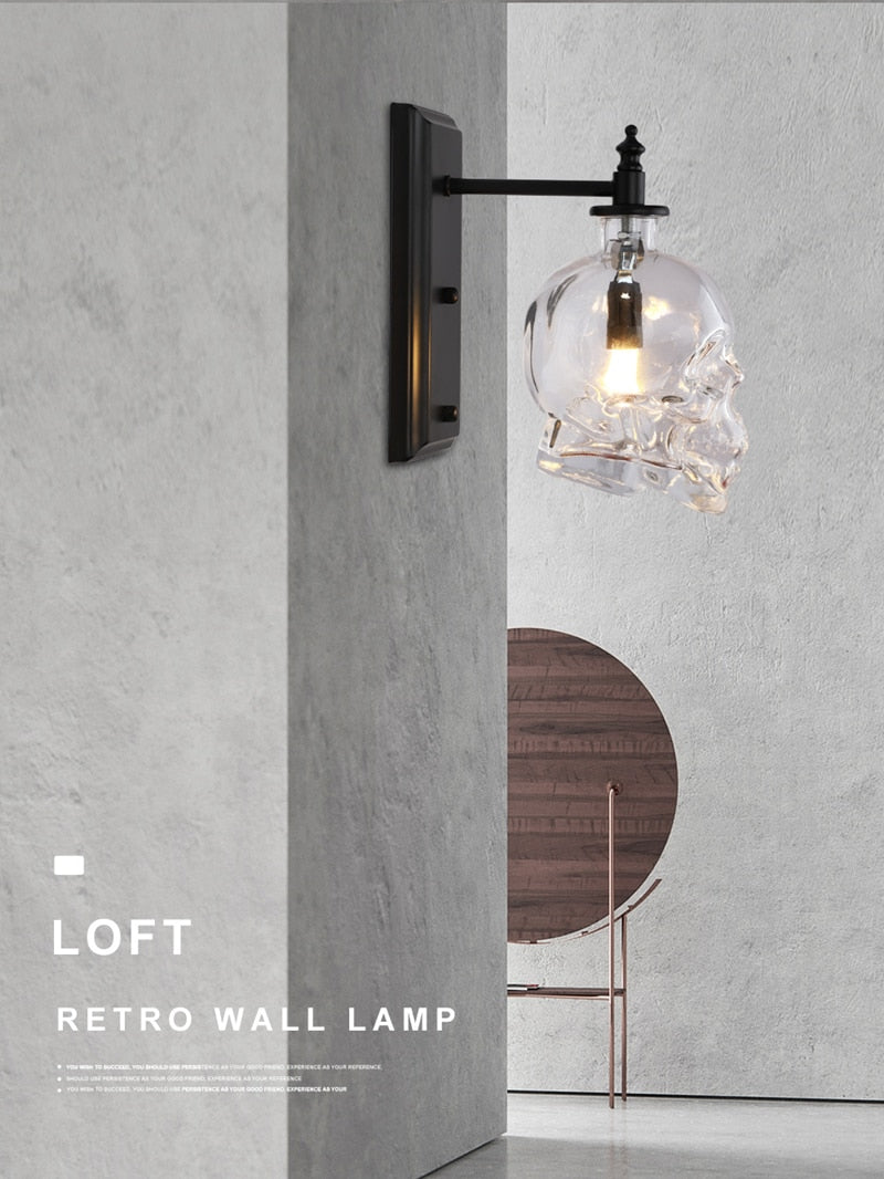 Retro Skull Glass Pendant Light | Kalsten
