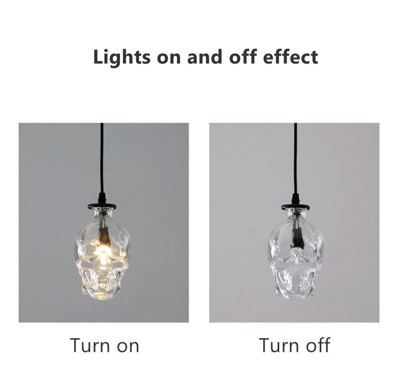 Retro Skull Glass Pendant Light | Kalsten