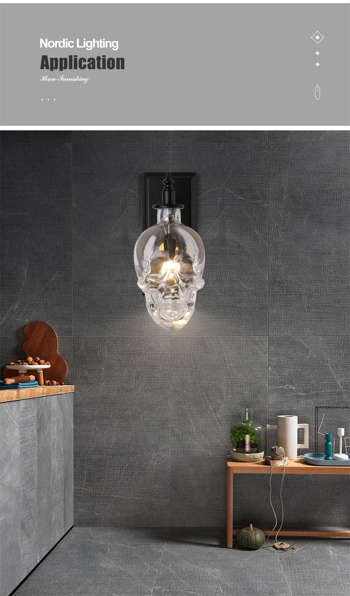 Retro Skull Glass Pendant Light | Kalsten