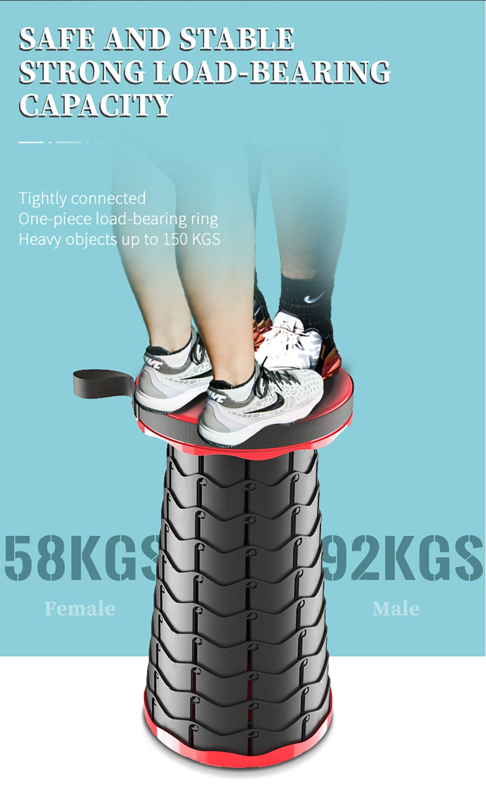 Foldable Retractable Travel Hiking Stool | Kalsten