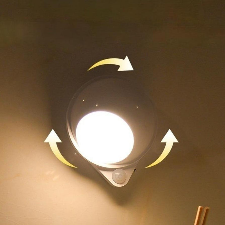 360 Rotating Water Drop Body Sensing Rechargeable Lamp | Kalsten