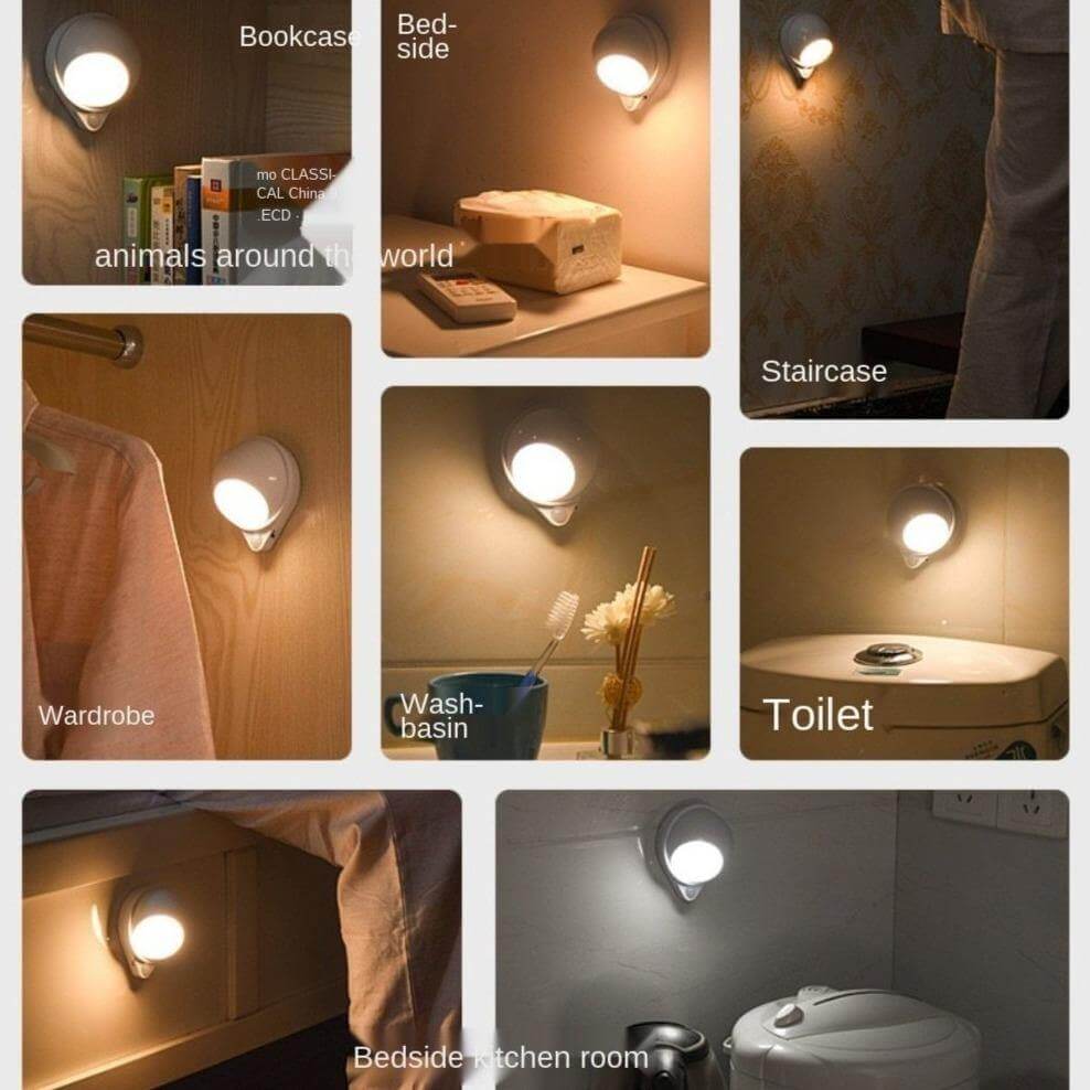 360 Rotating Water Drop Body Sensing Rechargeable Lamp | Kalsten