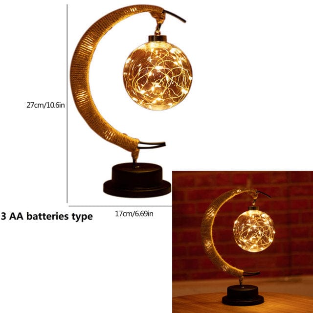 Rayvia Lunar Lamp - Half Moon LED Light with Glass Globe for Cozy Atmosphere | Kalsten