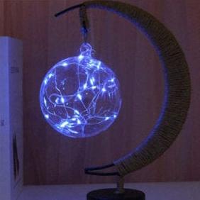 Rayvia Lunar Lamp - Half Moon LED Light with Glass Globe for Cozy Atmosphere | Kalsten