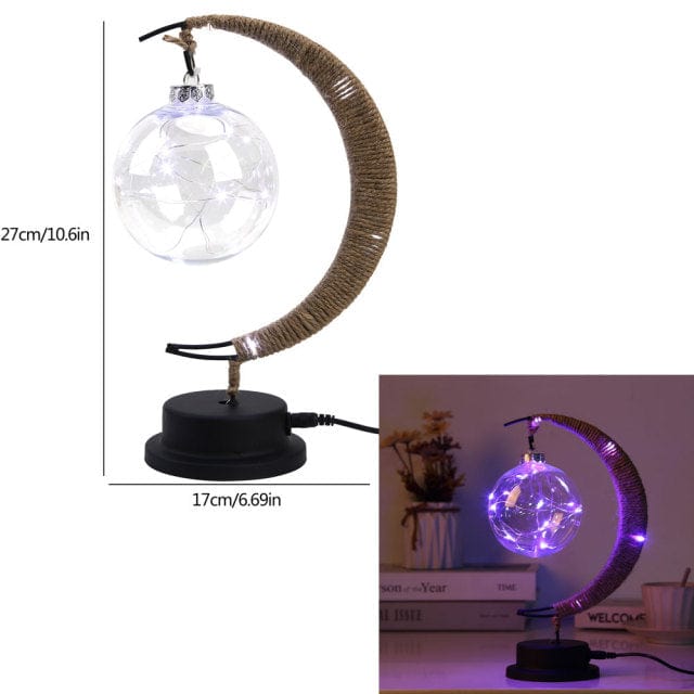 Rayvia Lunar Lamp - Half Moon LED Light with Glass Globe for Cozy Atmosphere | Kalsten