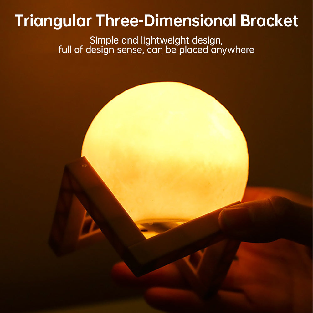 3D Light Touch Switch Rechargeable Moon Night Lamp | Kalsten