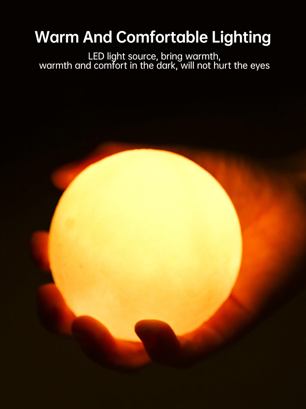 3D Light Touch Switch Rechargeable Moon Night Lamp | Kalsten