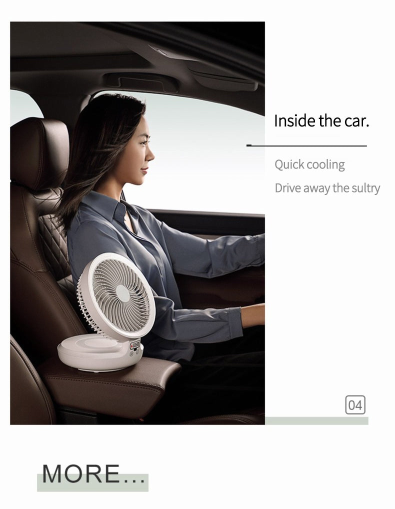 Portable Wireless Foldable Fan Night Lamp | Kalsten