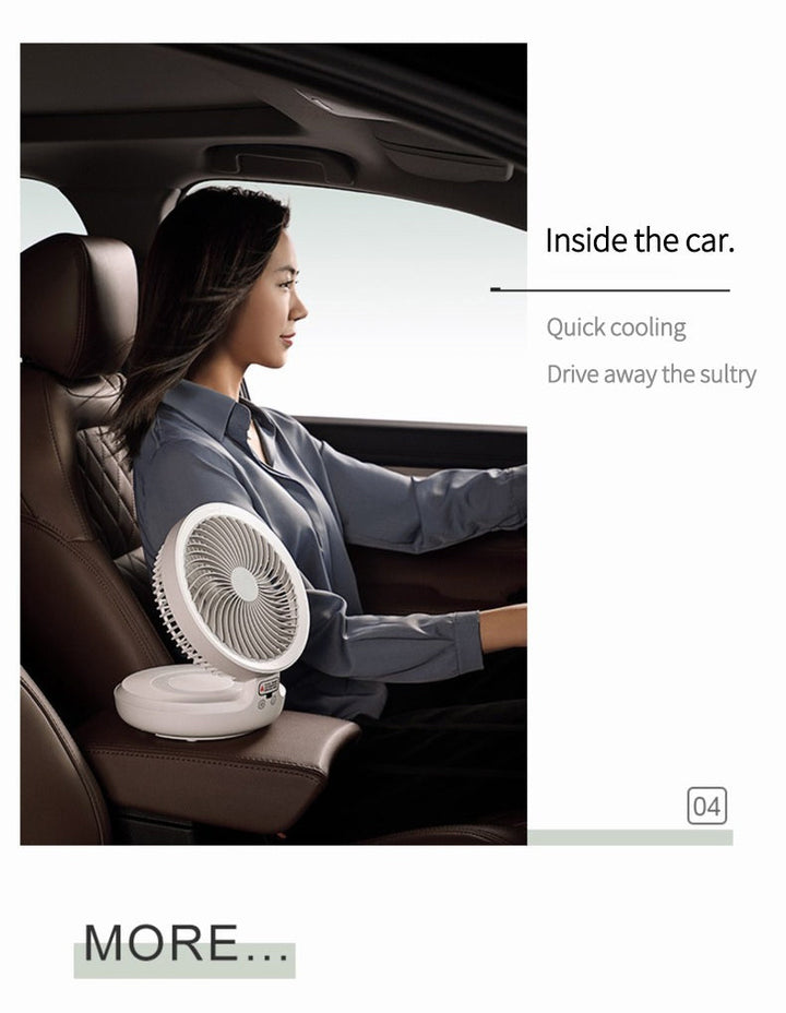 Portable Wireless Foldable Fan Night Lamp | Kalsten