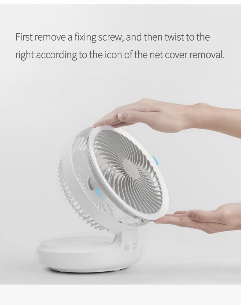 Portable Wireless Foldable Fan Night Lamp | Kalsten