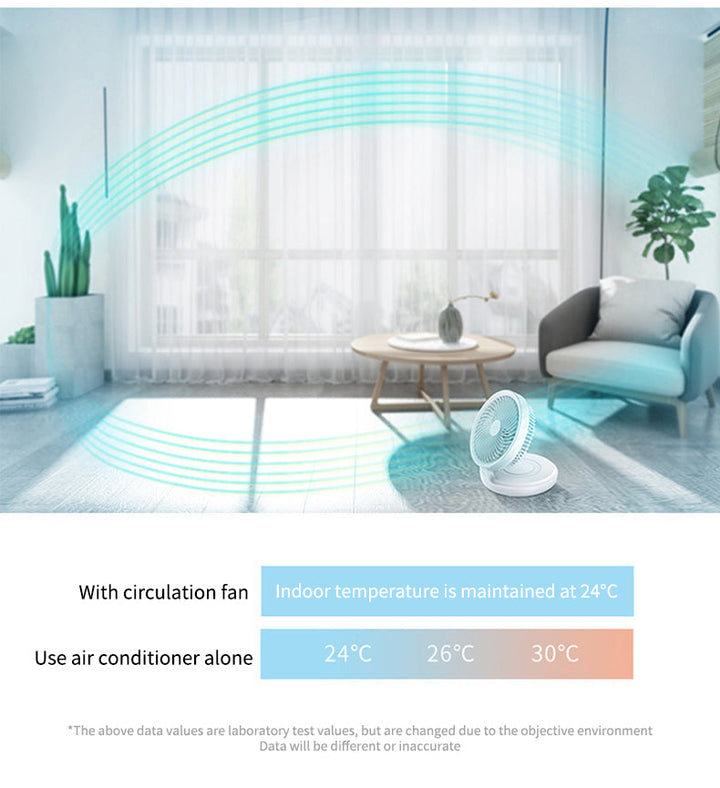 Portable Wireless Foldable Fan Night Lamp | Kalsten