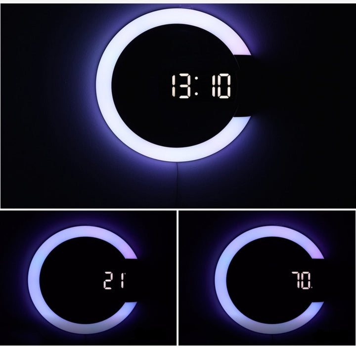 LED Ring Lamp Wall Clock | Kalsten
