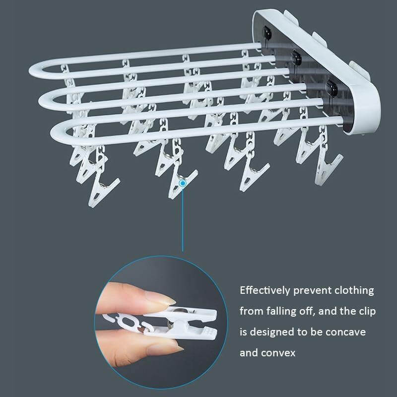 Kalsten | Wall-Mounted Folding Easy Drying Sock Hanger Rack