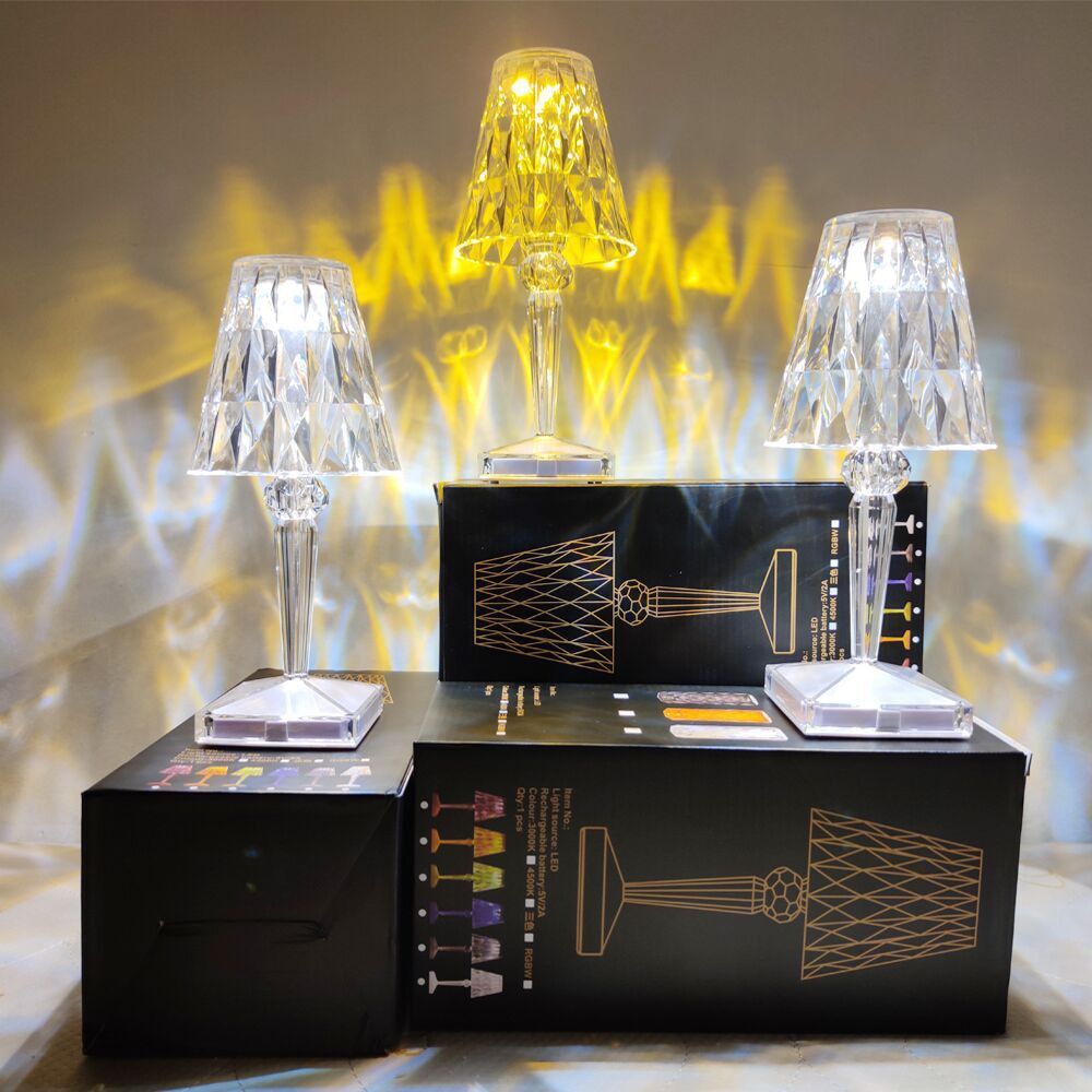 Diamond Acrylic Table Lamp | Kalsten