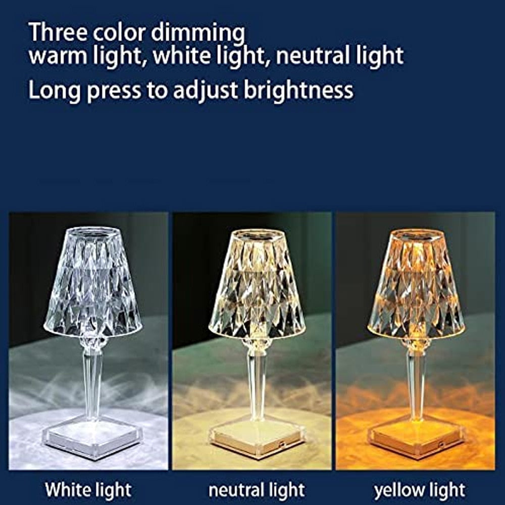Diamond Acrylic Table Lamp | Kalsten