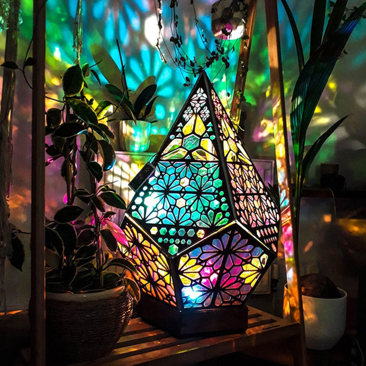 Wooden Hollow LED Atmosphere Night Lamp Projector | Kalsten