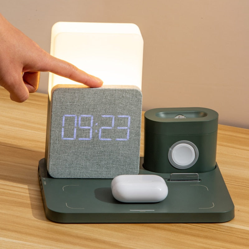 Modern Alarm Clock Wireless Charger Desk Lamp | Kalsten