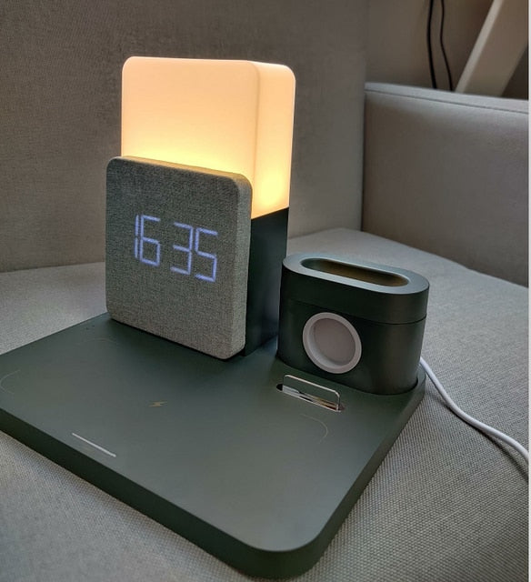 Modern Alarm Clock Wireless Charger Desk Lamp | Kalsten