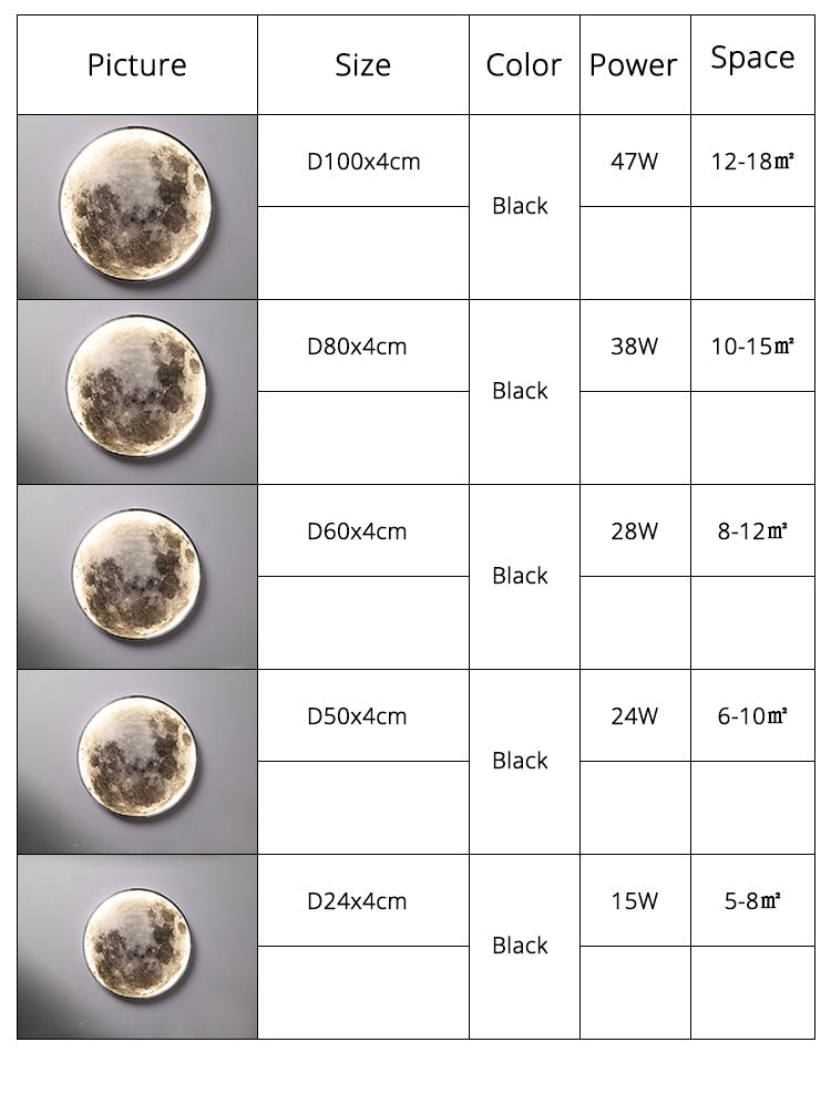 Kalsten | 3D LED Moon or Earth Ceiling or Wall Light