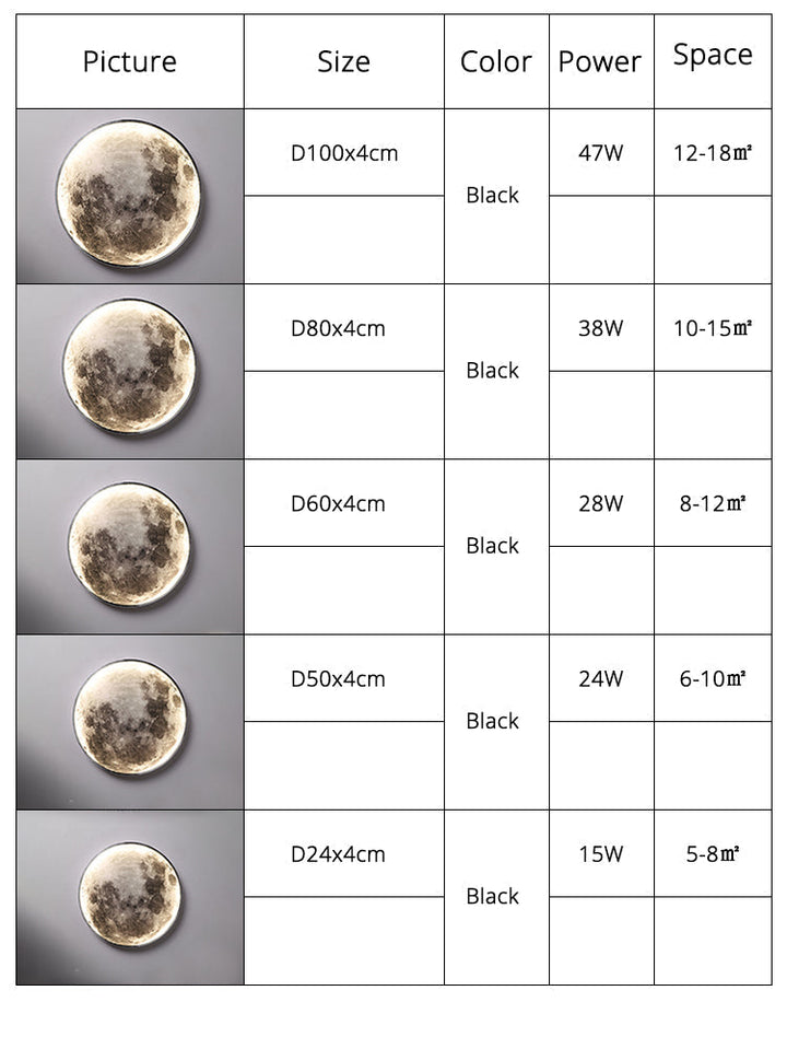 Kalsten | 3D LED Moon or Earth Ceiling or Wall Light