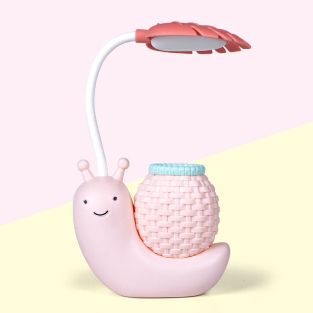 Snail pencil holder desk lamp children | Kalsten