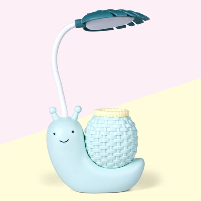 Snail pencil holder desk lamp children | Kalsten