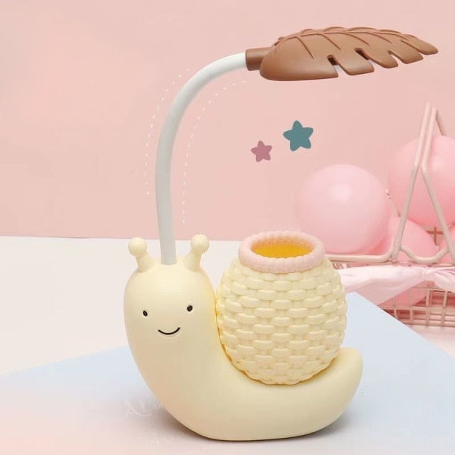 Snail pencil holder desk lamp children | Kalsten