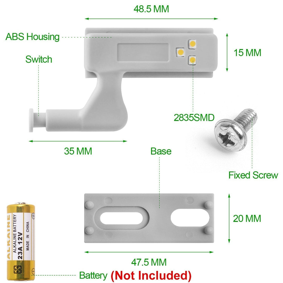 10pcs LED Sensor Hinge Wardrobe Lamp | Kalsten