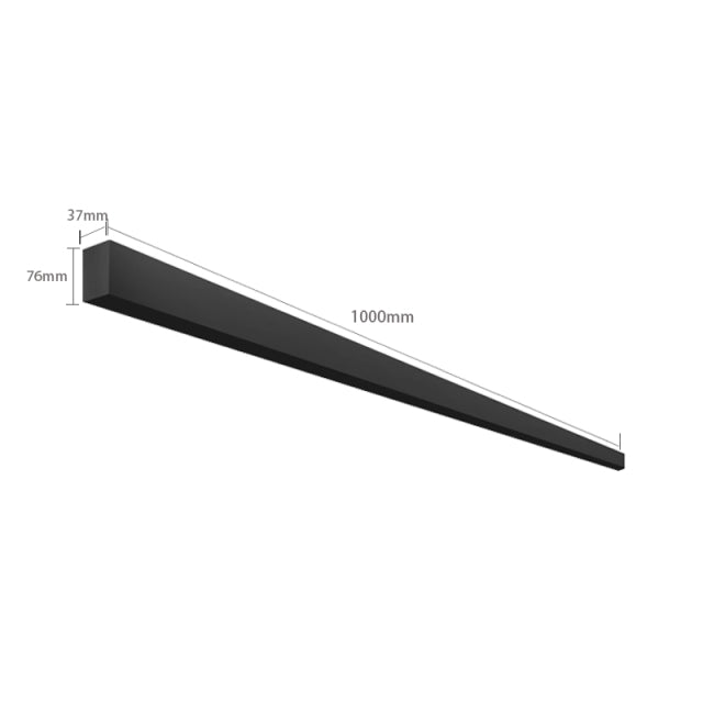 Wall-Mounted Black Continuous Magnetic Track System Light | Kalsten