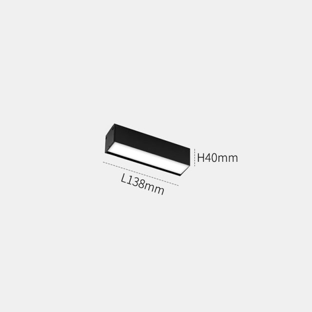 Wall-Mounted Black Continuous Magnetic Track System Light | Kalsten