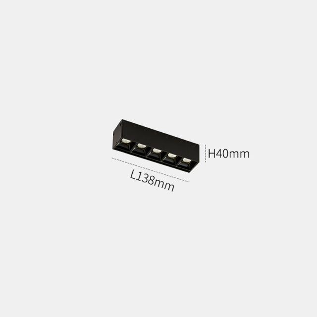 Wall-Mounted Black Continuous Magnetic Track System Light | Kalsten