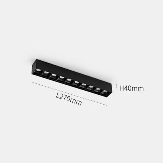 Wall-Mounted Black Continuous Magnetic Track System Light | Kalsten