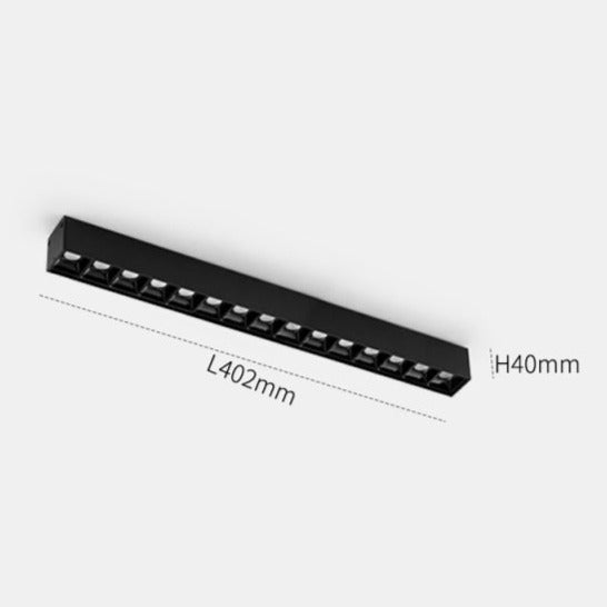 Wall-Mounted Black Continuous Magnetic Track System Light | Kalsten