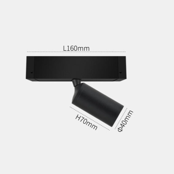 Wall-Mounted Black Continuous Magnetic Track System Light | Kalsten